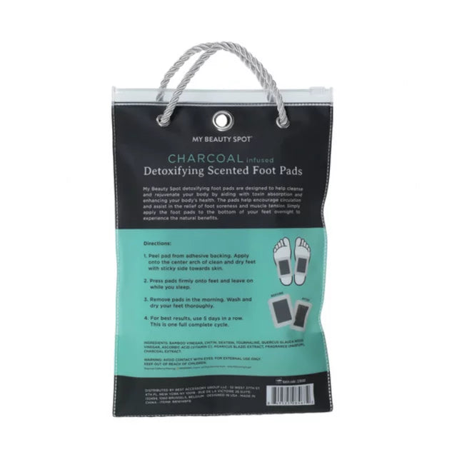 My Beauty Spot Charcoal-Infused Detoxifying Scented Foot Pads, 5 pairs