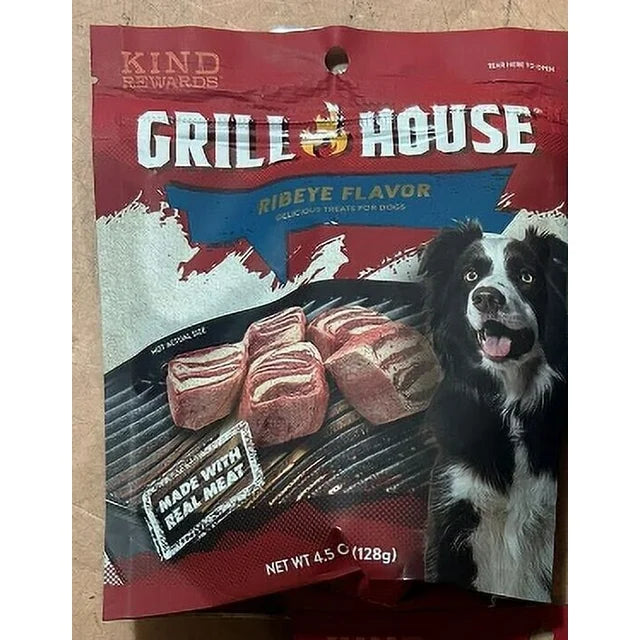 Kind Rewards Grill House Ribeye Flavored-Delicious Treats Made with Real Meat for Dogs