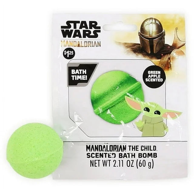 Star Wars The Mandalorean Yoda Bath Bomb Green Apple