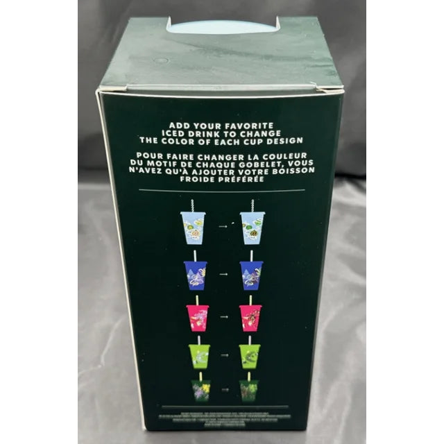 STARBUCKS Holiday 2023 Cold Cup 5 PACK reusable 24 oz. COLOR CHANGING Set