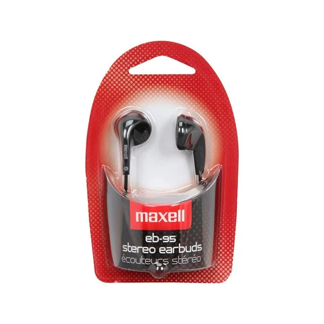 Maxell In-Ear Headphones, Black, MAX190560