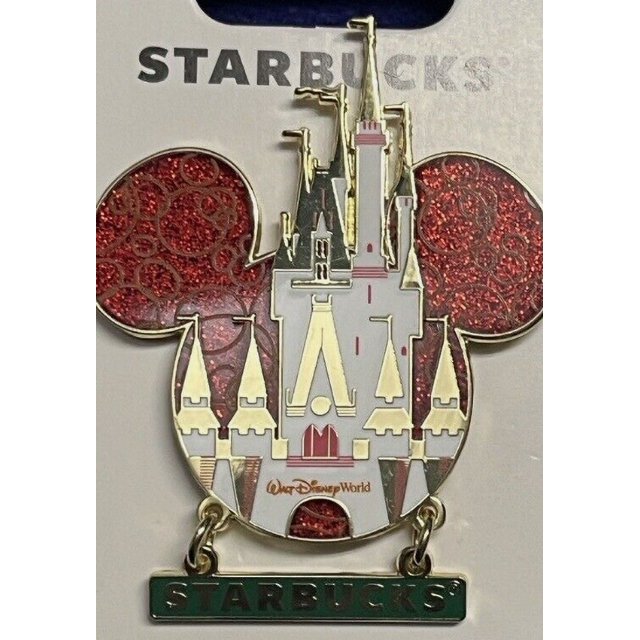 2023 Disney Park Walt Disney World Starbucks Holiday Christmas Castle Pin