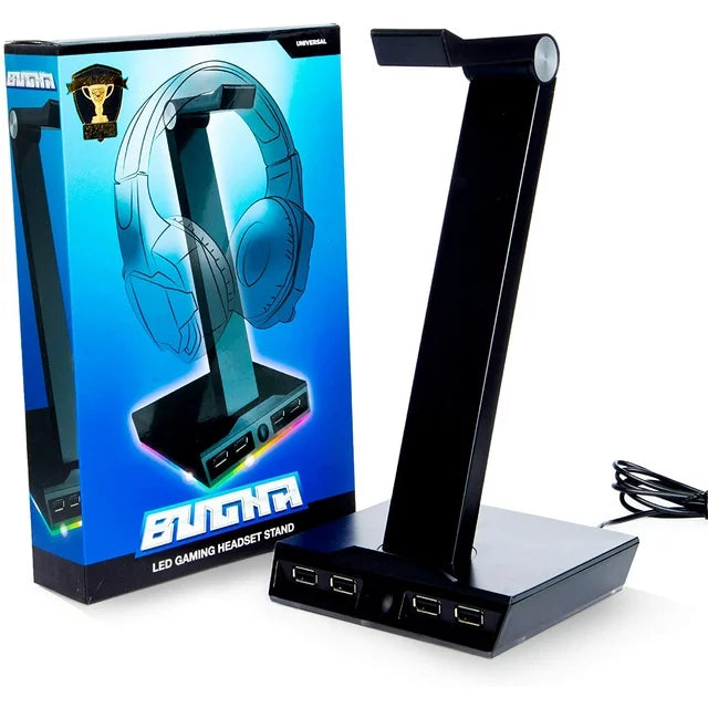 Bugha Exclusive LED Gaming Headset Stand w/ 4 USB Ports