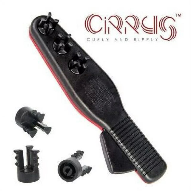 Cirrus Curly and Ripply Hair Styling Waver Tool 3 Ways Right Handed Black & Red