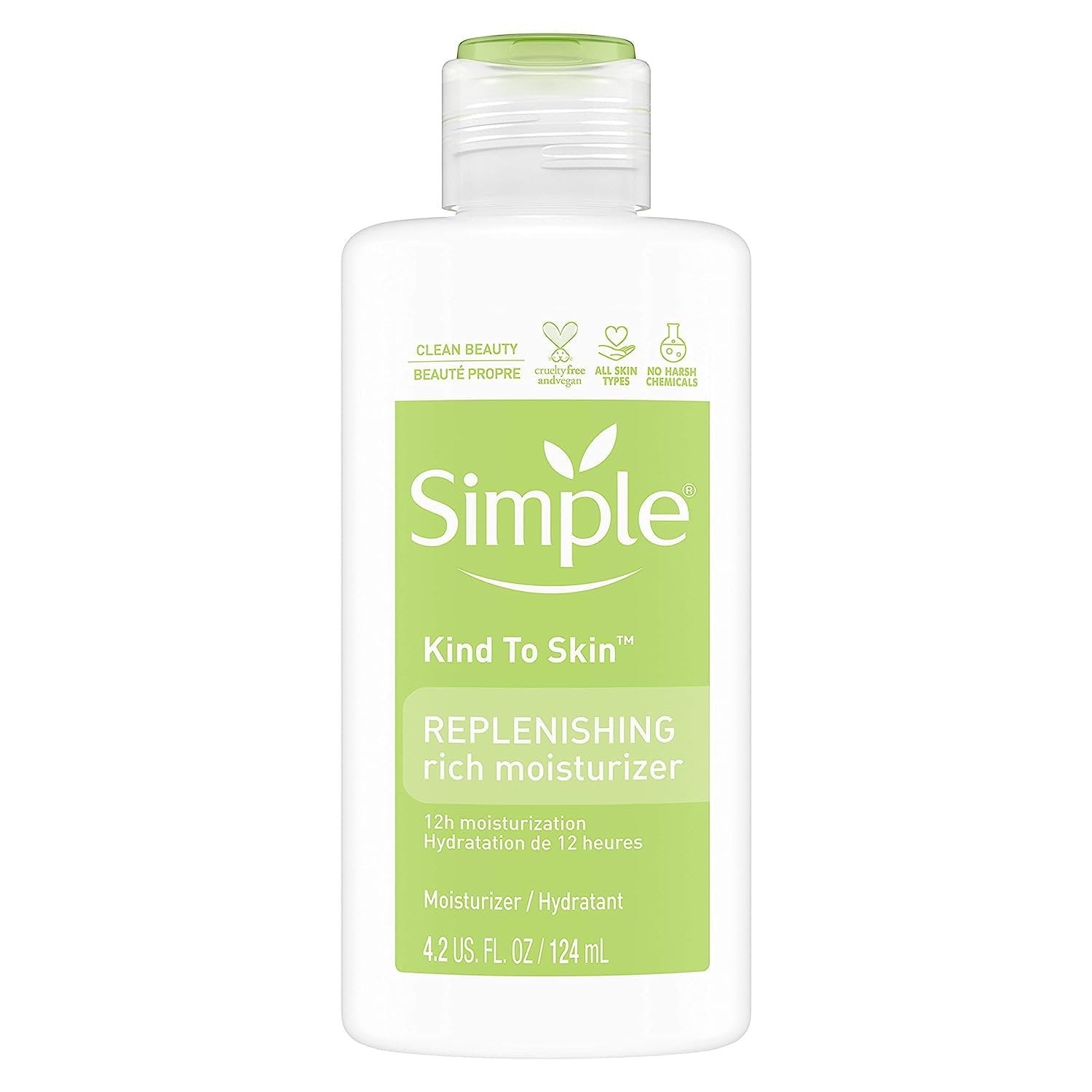 Simple Kind to Skin Face Moisturizer Replenishing Rich 12-Hour Moisturization for All Skin Types, 4.2 fl oz