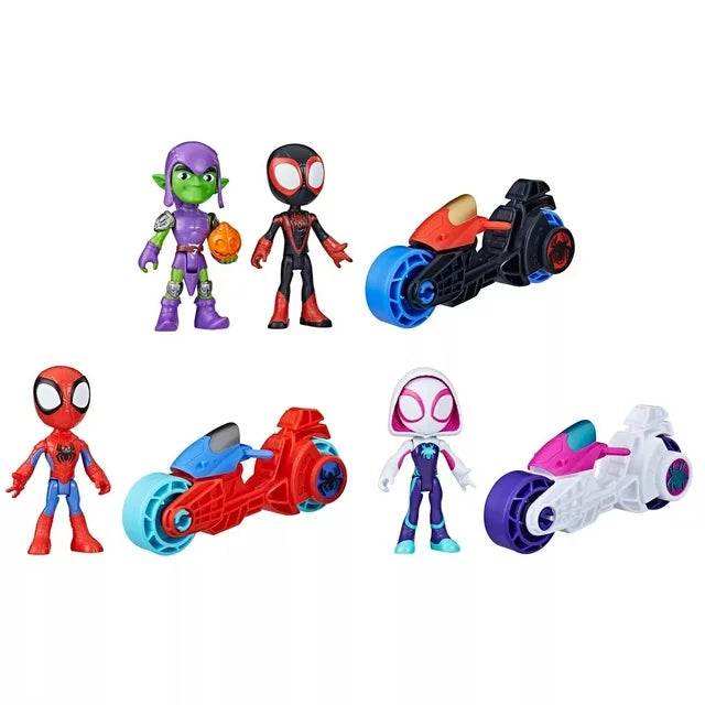 Spidey and Friends Team Spidey Moto Squad Action Figures & Motorcycle Set