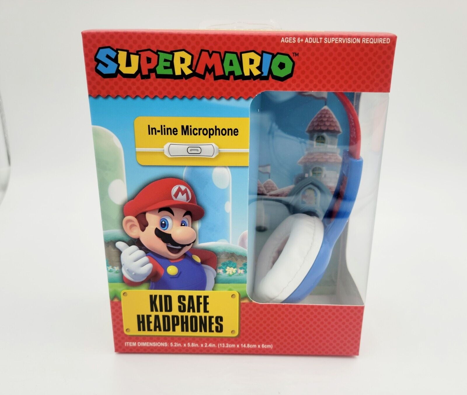 SUPER MARIO Kid Safe Headphones Volume Limiting Age 6+