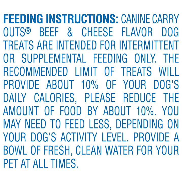 Canine Carry Outs Beef & Cheese Flavor Dog Treats, 4.7oz