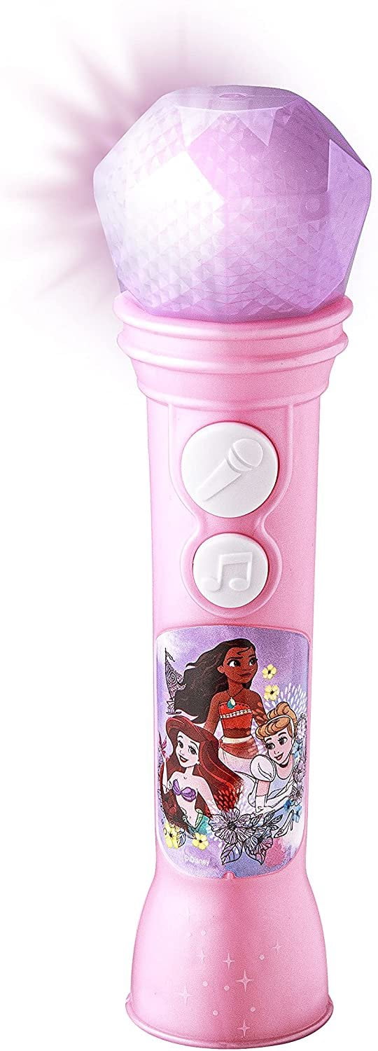 eKids Disney Princess Toy Microphone for Kids, Musical Toy for Girls with Built-in Music, Kids Microphone Designed for Fans of Disney Toys for Girls