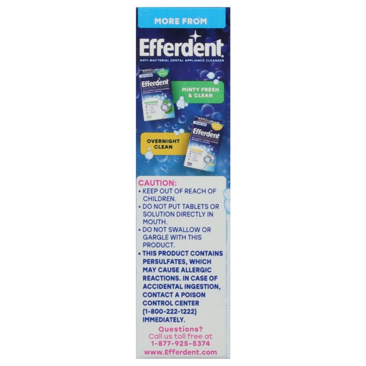 Efferdent Denture & Retainer Cleanser Tablets, Essential  Clean, 20 Tablets