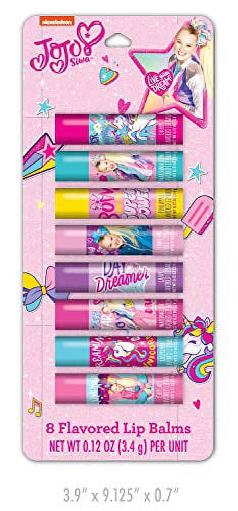 Taste Beauty JoJo Siwa Tinted Lip Balm Variety Pack, Flavored Lip Balm, 8 Tubes