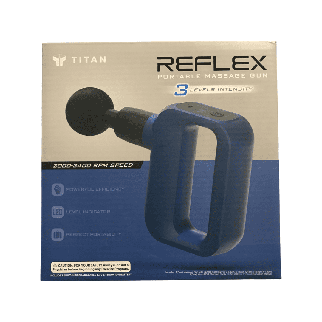 Titan Reflex Portable Massage Gun Blue 2000-3400 RPM Speed