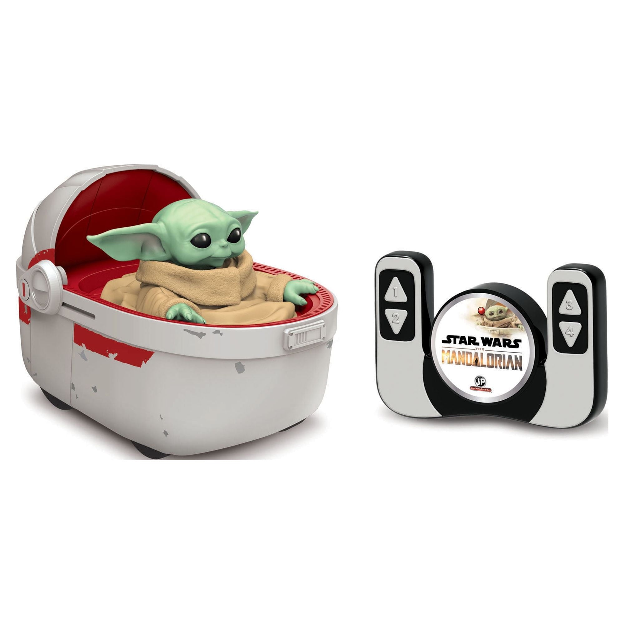 Star Wars - The Mandalorian 9" Radio Controlled Grogu & Hover Pram, Radio Controlled R/C Vehicle, Children Ages 5 Years and Up