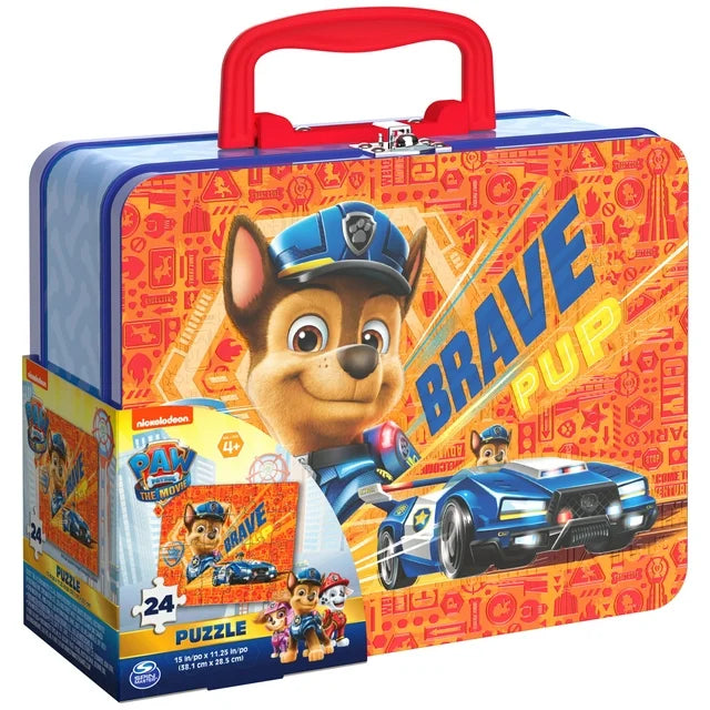 Paw Patrol the Movie 48-Piece Puzzle in Tin with Handle, for Families and Kids Ages 4 and up