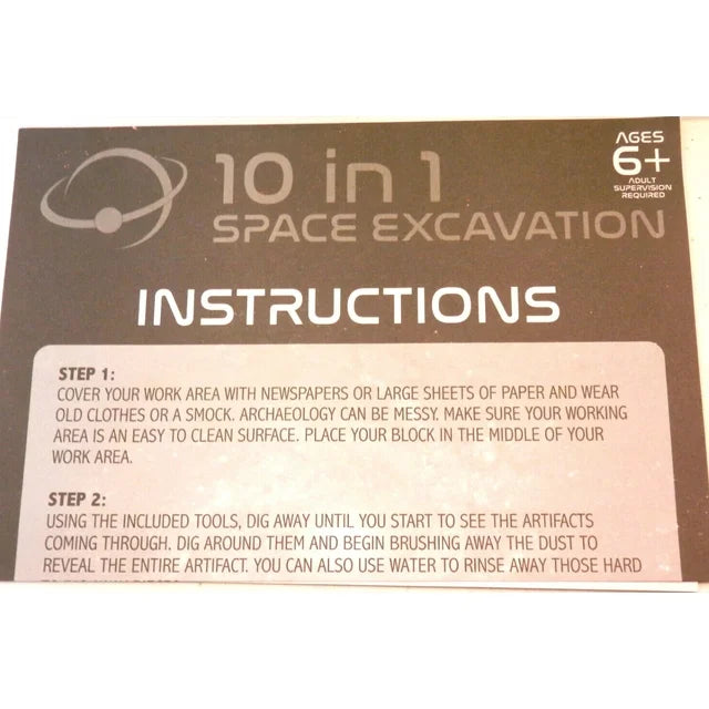 NASA Dig Kit: 10-in-1 Smash Tools Ages 6+ | NASA Imagery Stickers