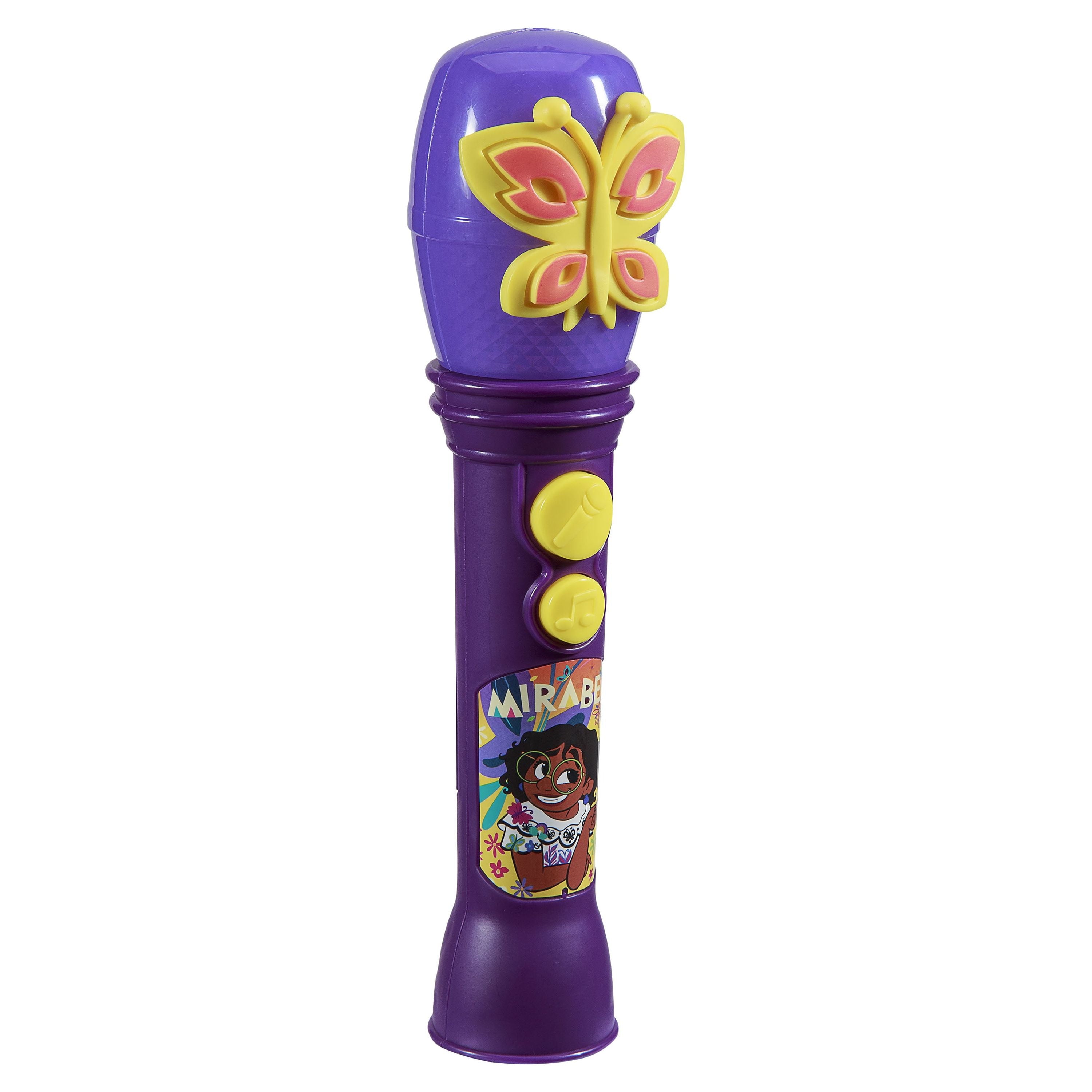 Disney Encanto Sing Along Microphone with Built-In Music and Flashing Lights for Girls Aged 3 Years and Up.