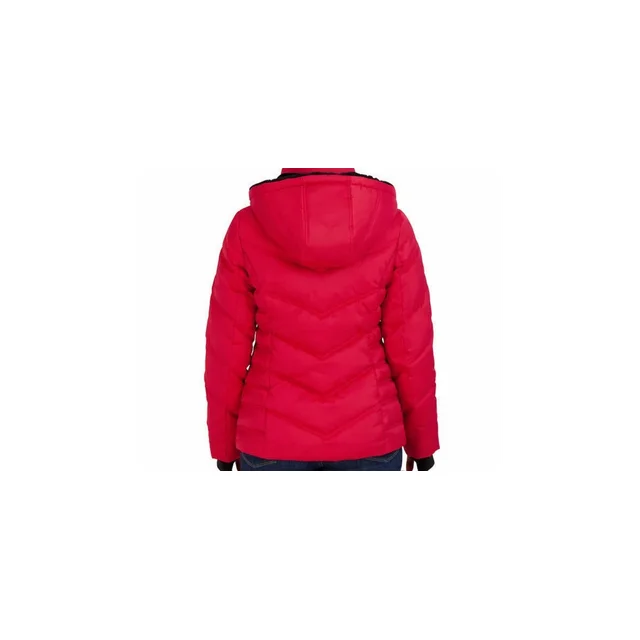 Nautica Women?s Puffer Jacket w Detachable Hood Water Resistant Red size Small