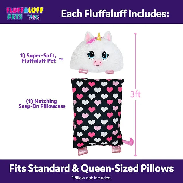 Happy Nappers Fluffaluff Pets Children's Plush Toy, 3 ft. Tall Unicorn Play Pillow