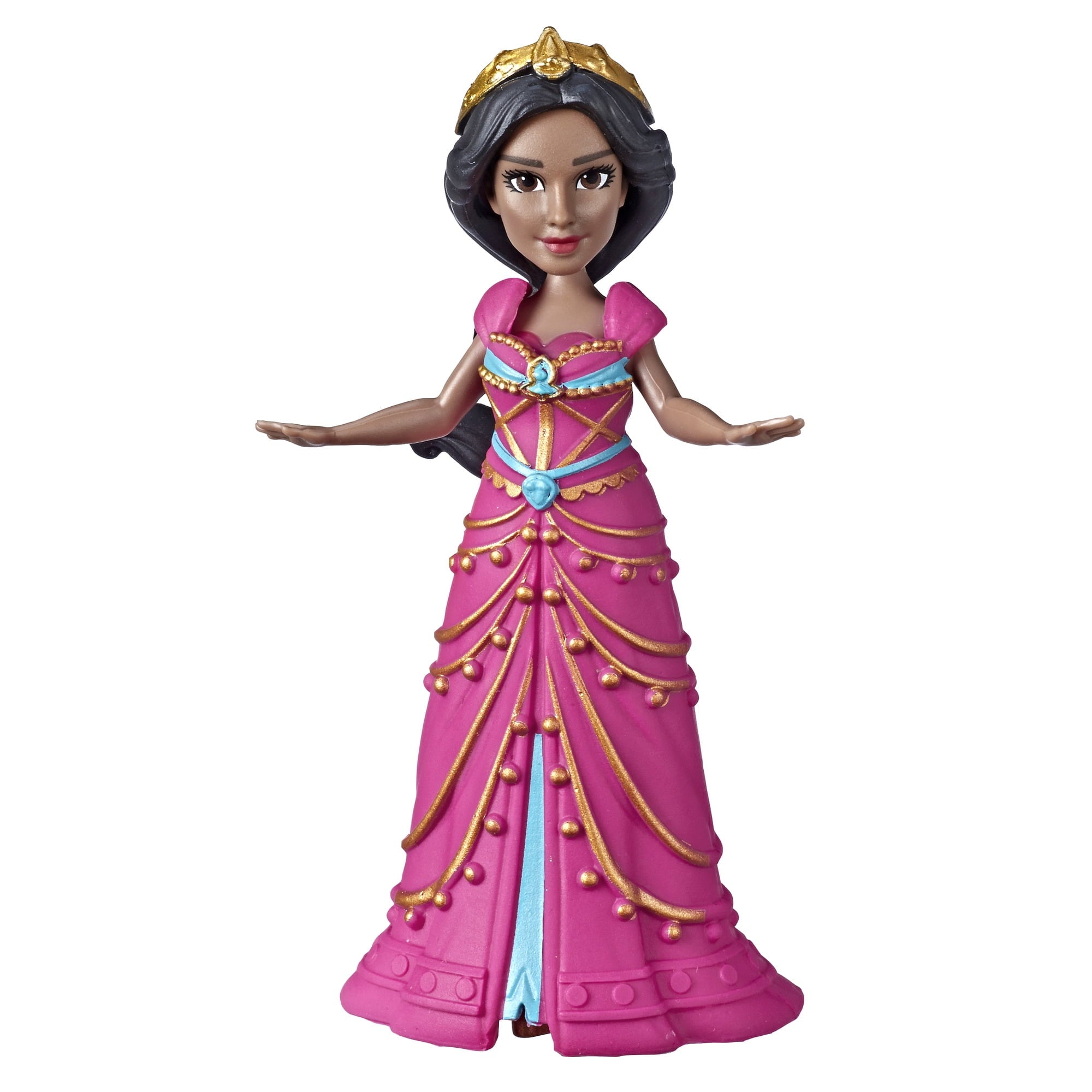 Disney Collectible Princess Jasmine Small Doll in Pink Dress Inspired by Disney's Aladdin Live-Action Movie, Toy for