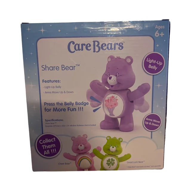 Care Bears Share Bear light-up belly, Arms move up & down