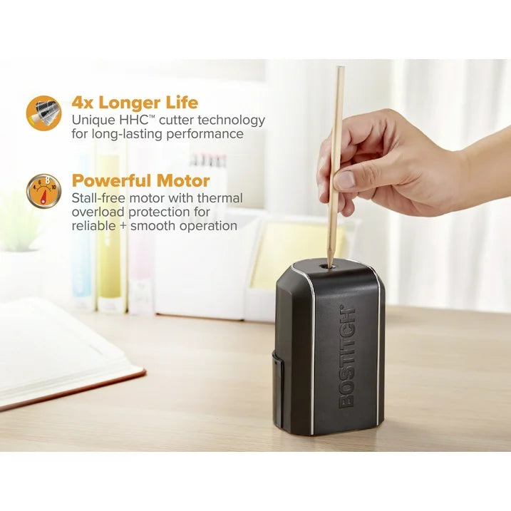 Bostitch Vertical Electric Pencil Sharpener, 1 Hole, Black, EPS5V-BLK