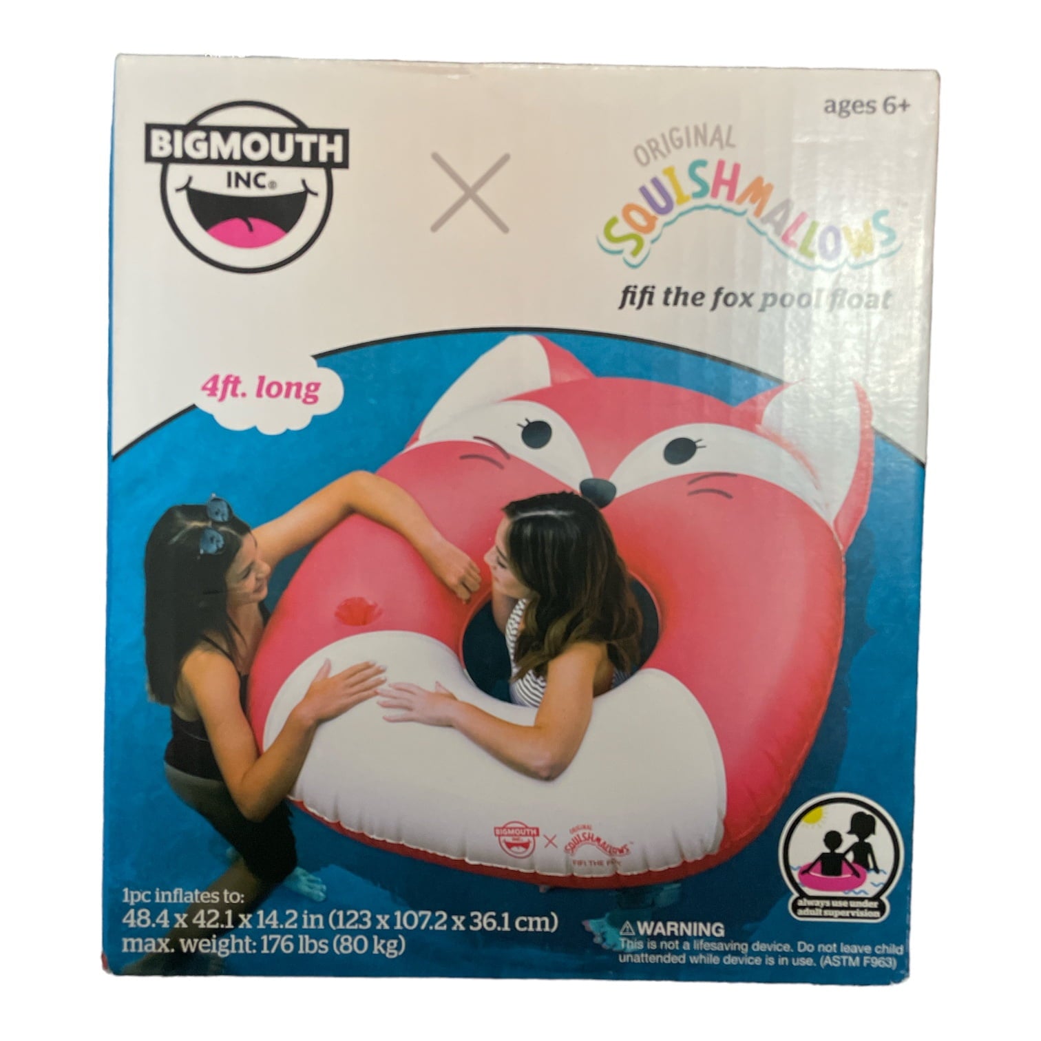 BigMouth x Squishmallows Original Fiifi the Fox Giant Pool Float