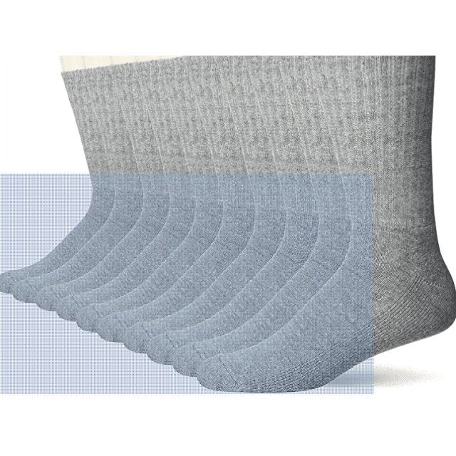 Wing Crew Socks Grey  10-13 (4 Pairs)