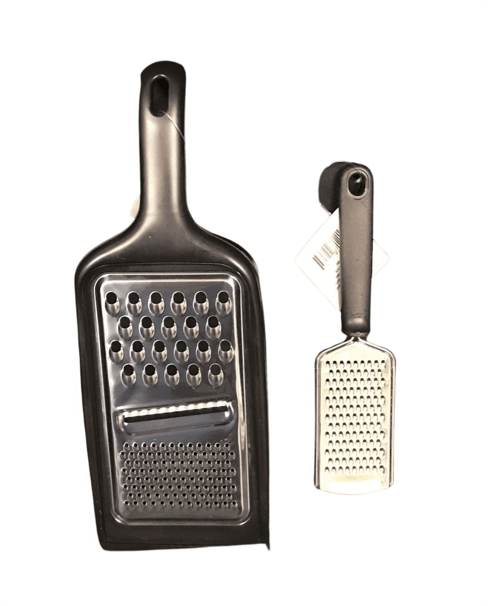 Cooking Concepts 3-in-1 Hand Held Graters & Stainless-Steel Graters with Comfort-Grip Handles (2pk)