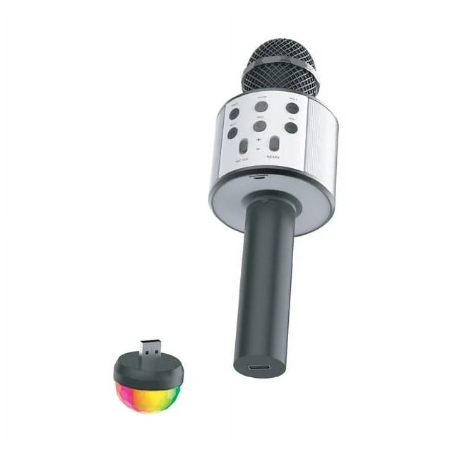 PartyMic Karaoke Microphone Bluetooth Speaker - Black