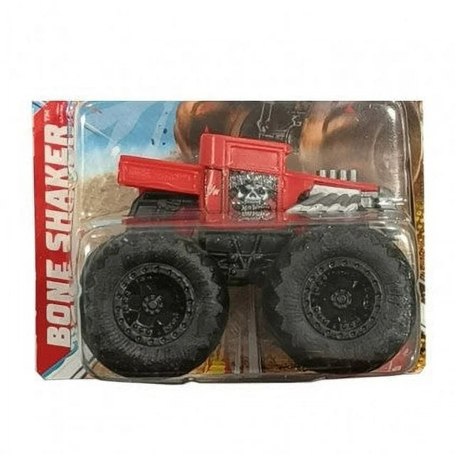 Hot Wheels Monster Trucks Mattel Bone Shaker Red Mini Toy Car Truck