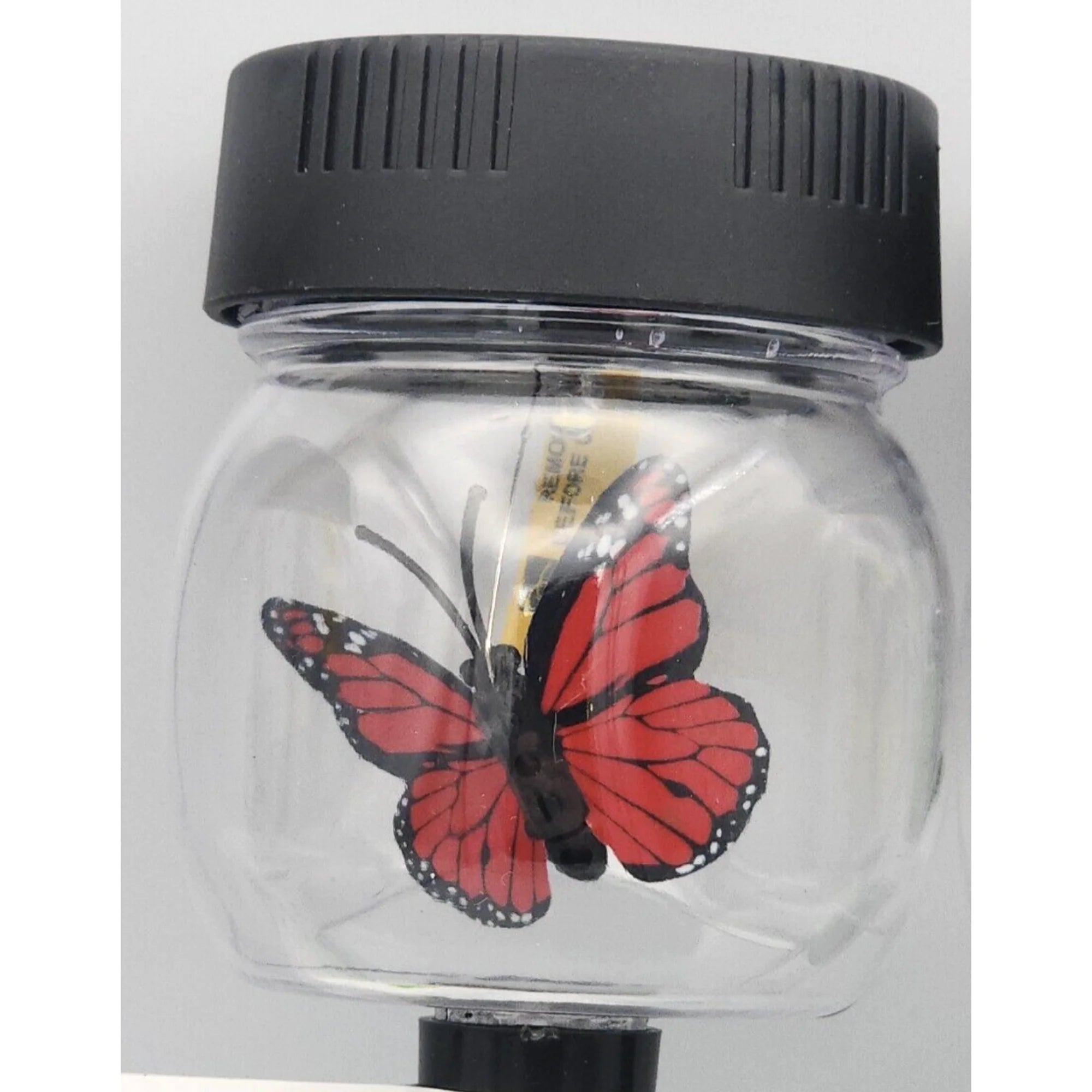 Garden STAKE LIGHT 11 â€œ inches Tall, Butterfly in Jar light Up Yard 4 pk