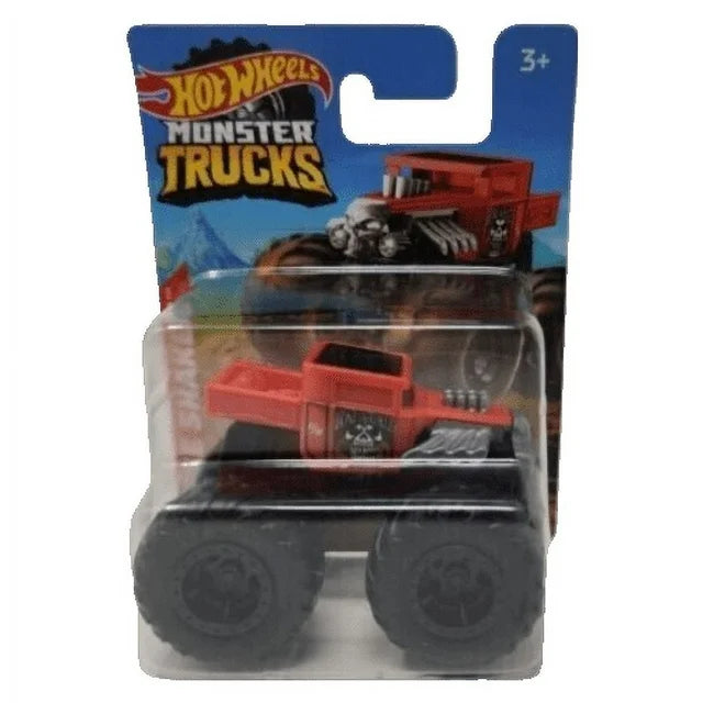 Hot Wheels Monster Trucks Mattel Bone Shaker Red Mini Toy Car Truck