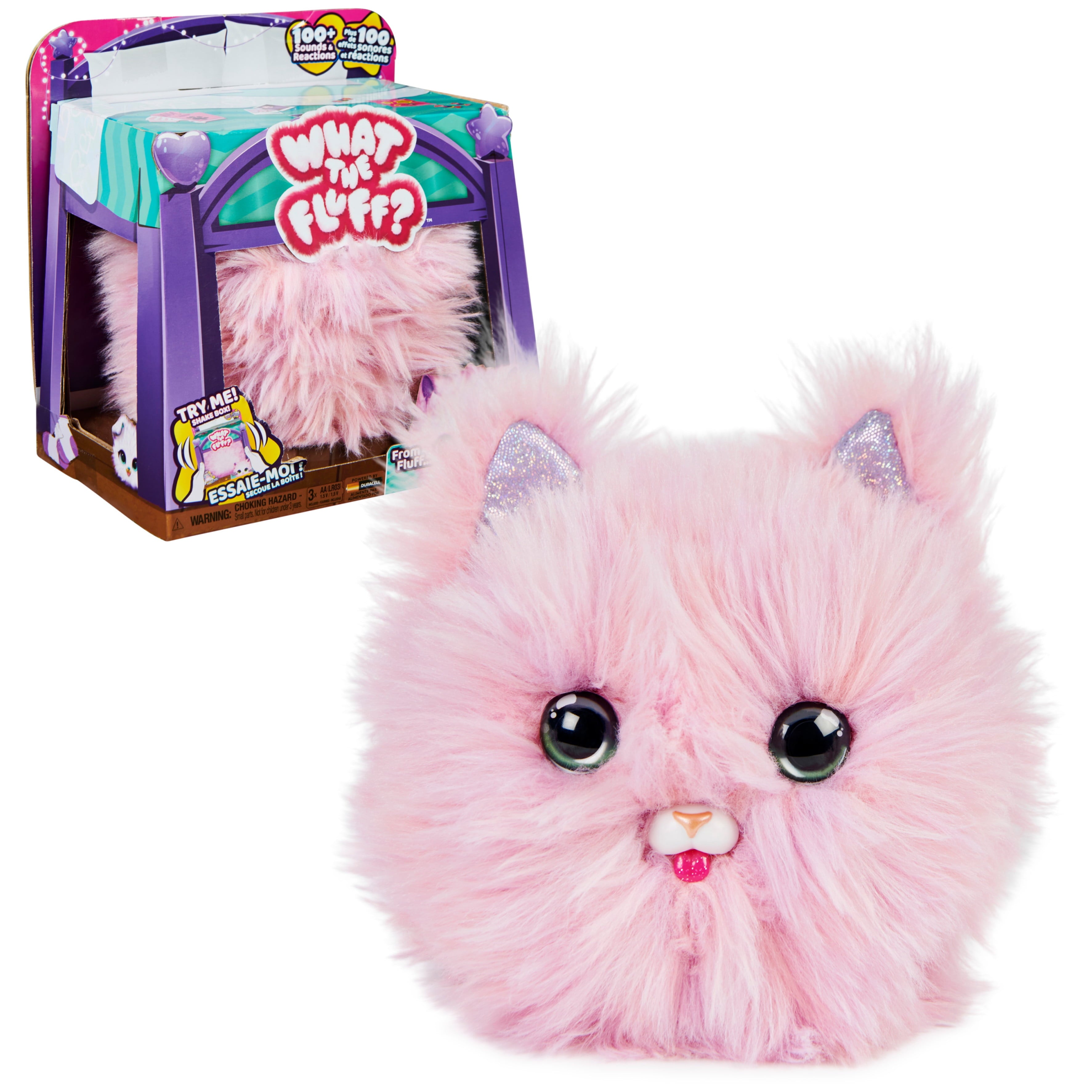 What the Fluff, Purr ?n Fluff Interactive Pet, 100+ Sounds & Reactions