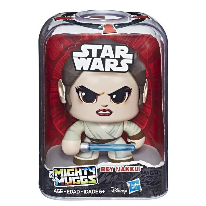 Star Wars Mighty Muggs Rey (Jakku) #5 Action Figure, 3 Facial Expressions