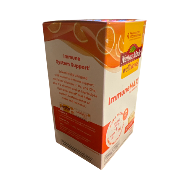 Nature Made Wellblends ImmuneMax Fizzy Drink Mix Orange 12 Pack