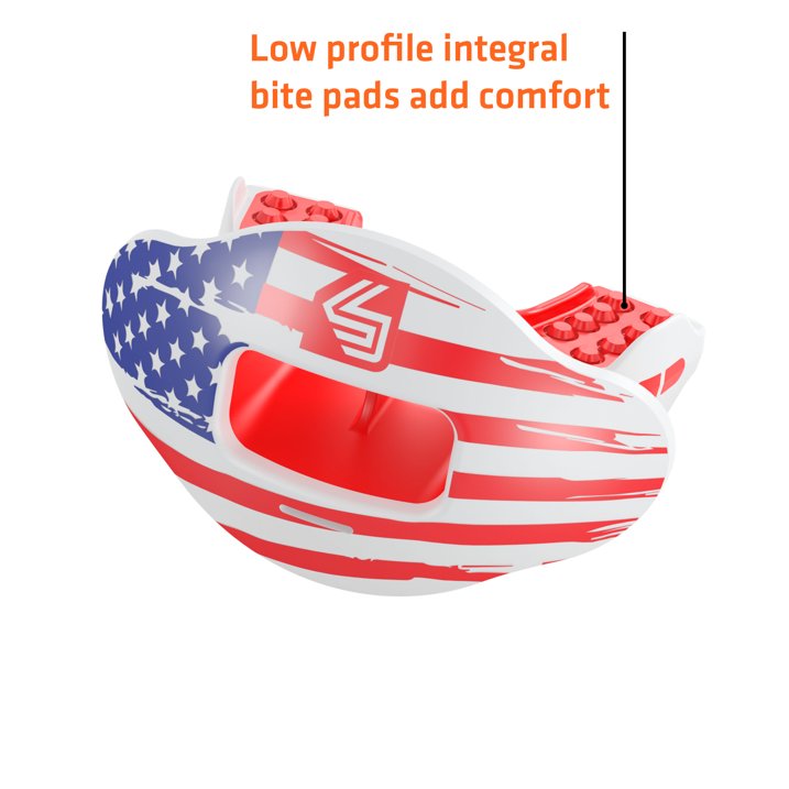 Shock Doctor Sport Max AirFlow Lip Guard Flag, One Size Fits Most