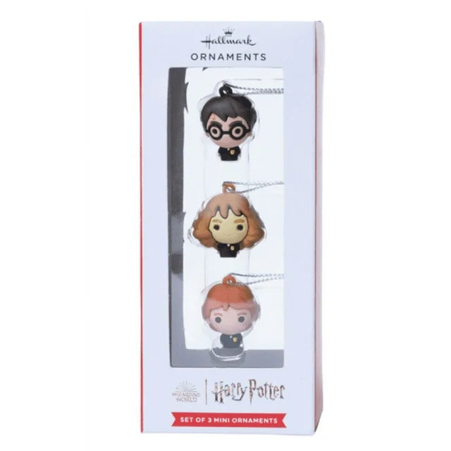 Hallmark Harry Potter Hermione and Ron Miniature Christmas Ornaments Set of 3