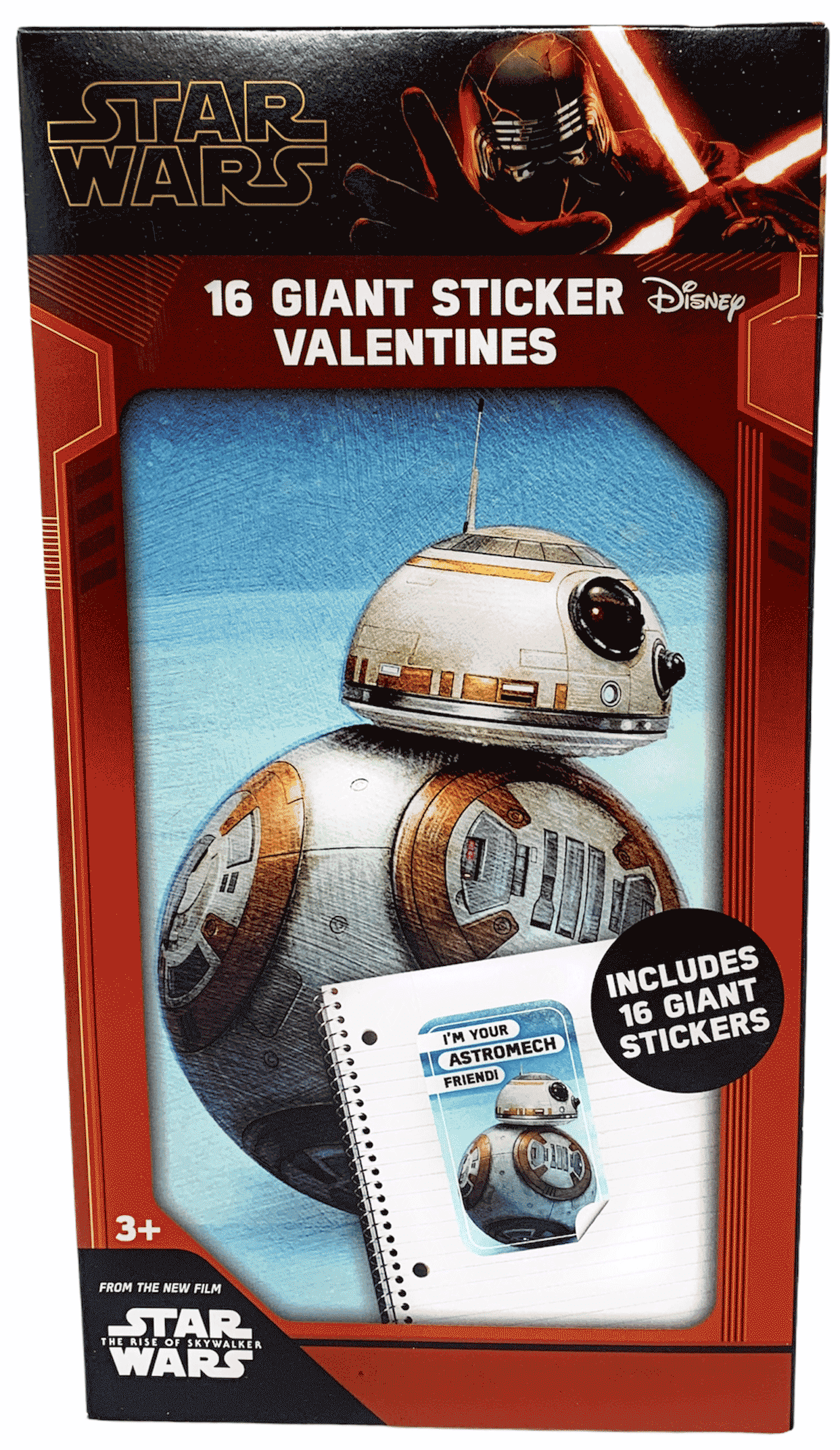 Star Wars Giant Sticker Valentines, 16-Count