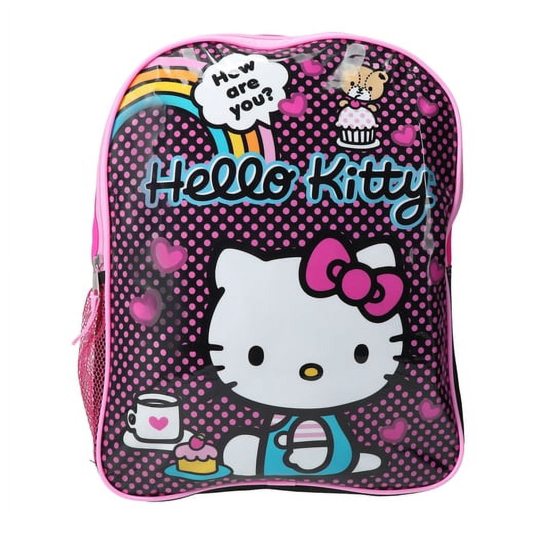 Hello Kitty "How Are You" Cupcake Teacup And Hearts Children's Backpack