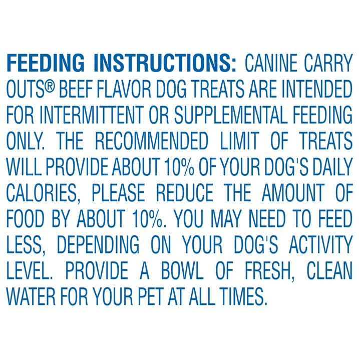 Canine Carry Outs Beef Flavor Dog Treats, 4.5 oz Bag