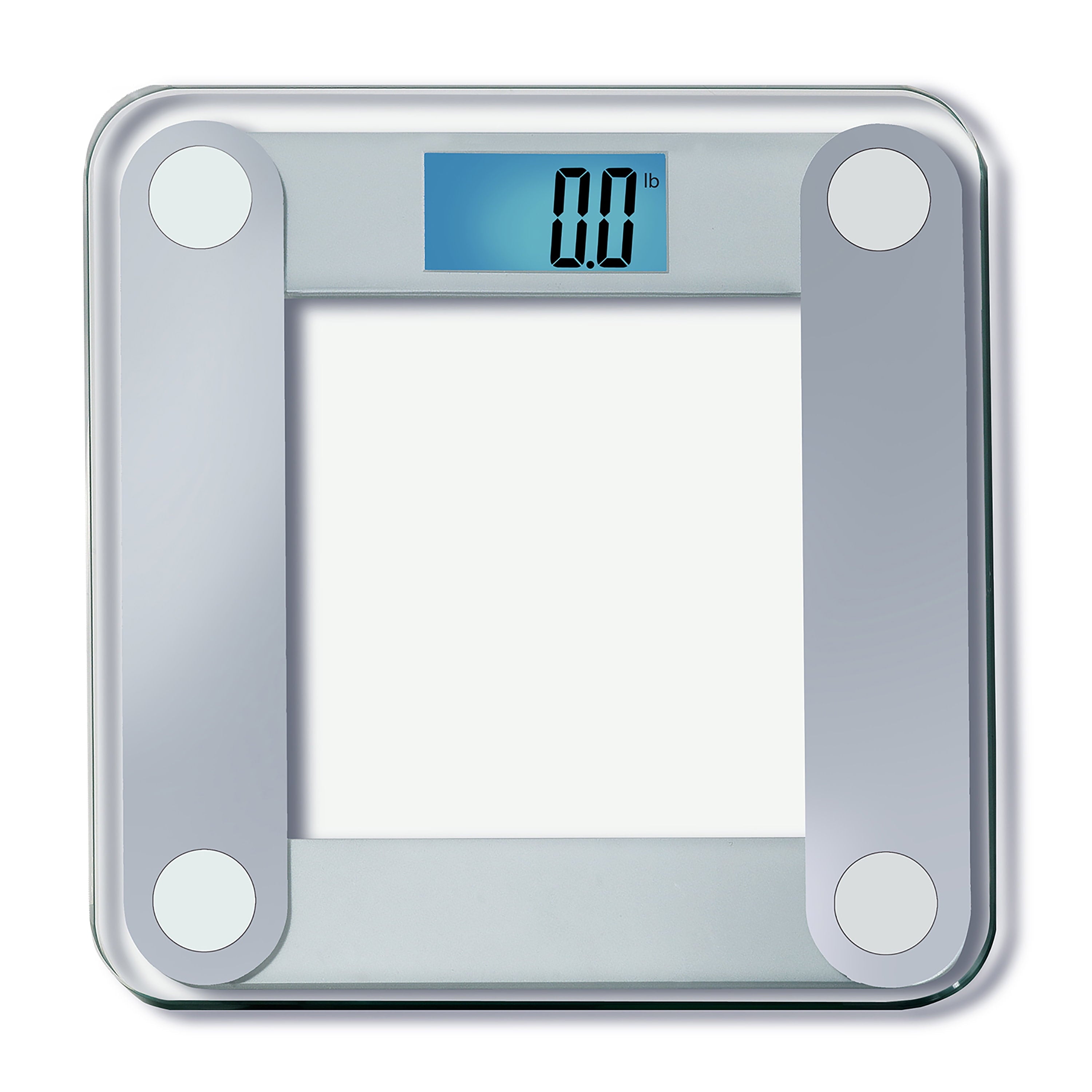 EatSmart Digital 400Lb Capacity Glass Bathroom Scale with Silver Accents