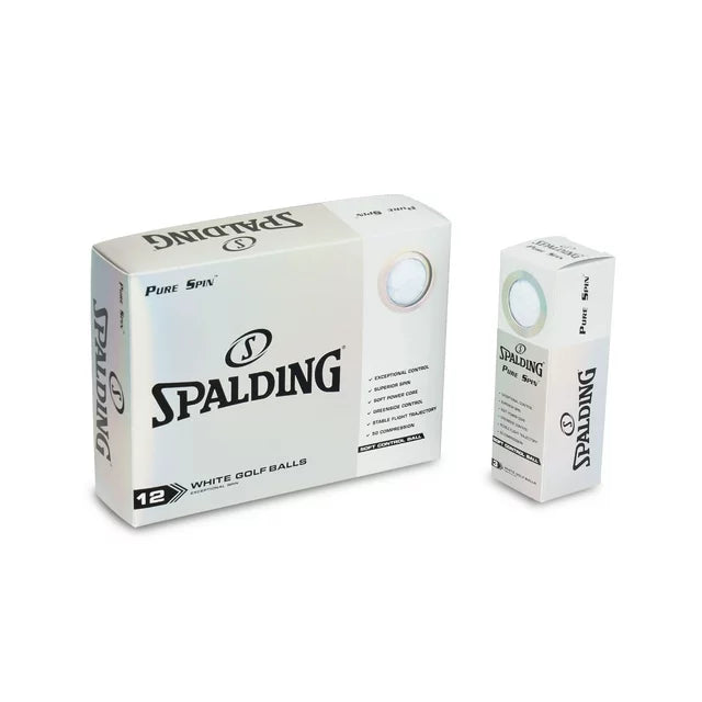 Spalding Pure Spin Golf Balls, 12 Pack