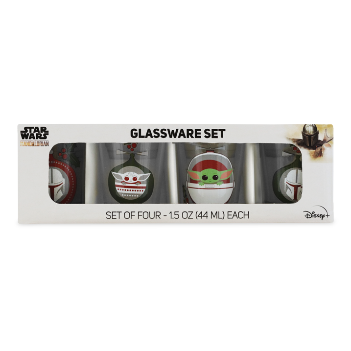 Star Wars Mandalorian 4pc 1.5oz Mini Glass Set 4x1