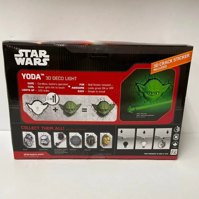 3D Light FX Star Wars Yoda Face 3D Deco LED Wall Light