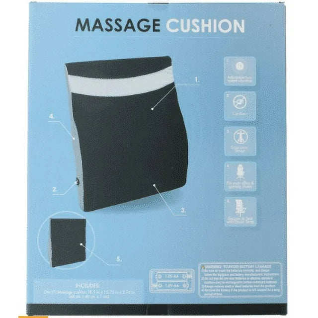 Cordless Massage Chair Cushion With 2-Speed Vibration