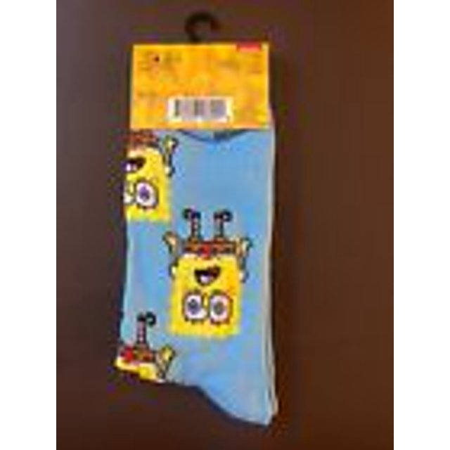 Sponge Bob Square Pants Novelty Socks Blue - Size Men's 6-12 - One Pair