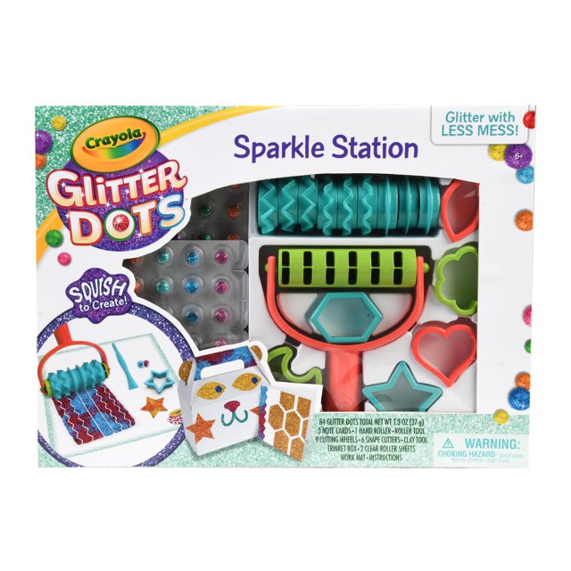 Crayola Glitter Dots Sparkle Station Craft Kit, Child, Boys and Girls, 100 Pieces