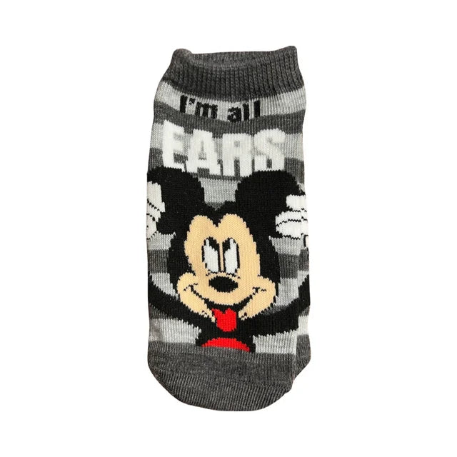 Disney Micky Mouse 5pk No-Show Socks shoe size 7 1/2 - 3 1/2