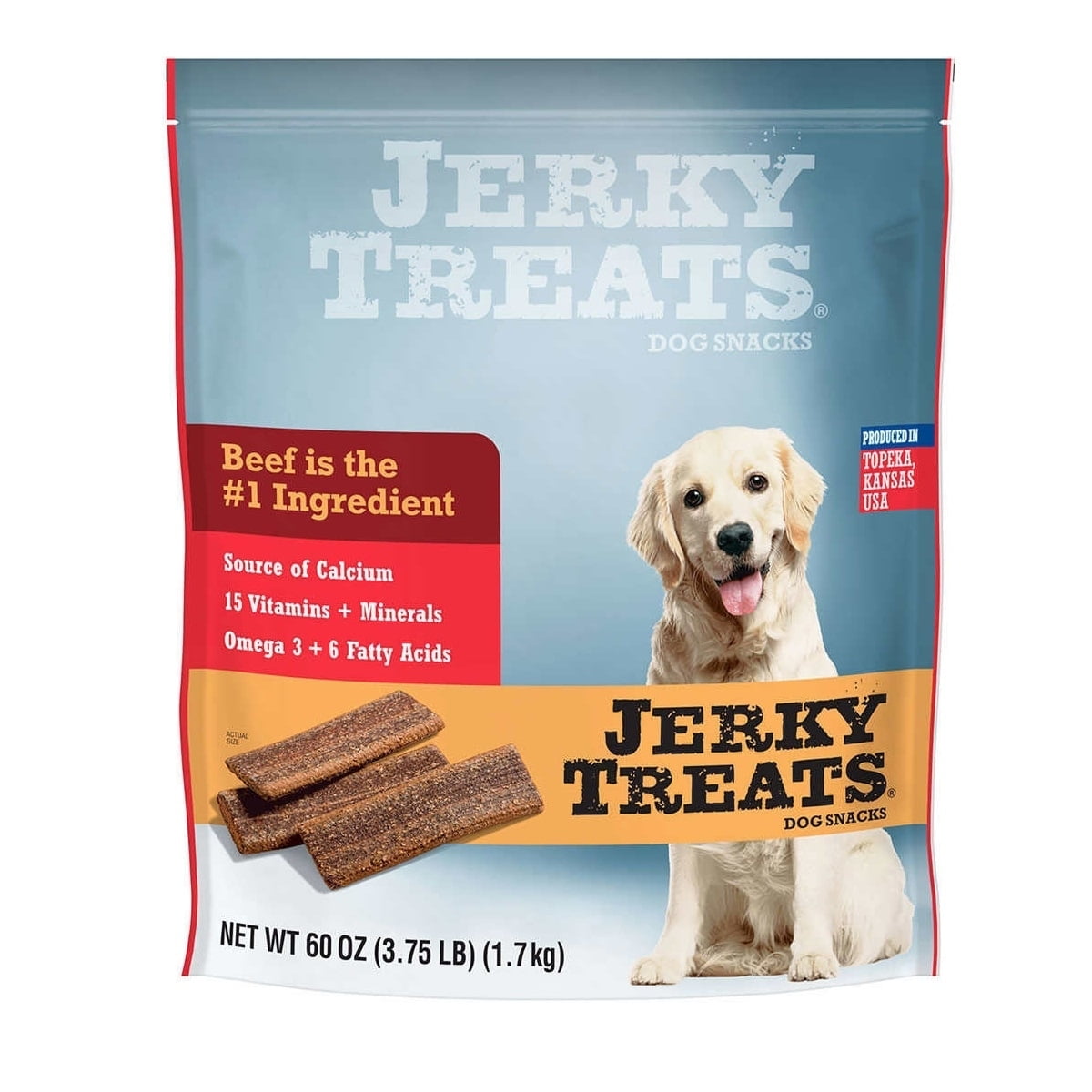 Jerky Treats American Beef Dog Snacks 60 Ounce