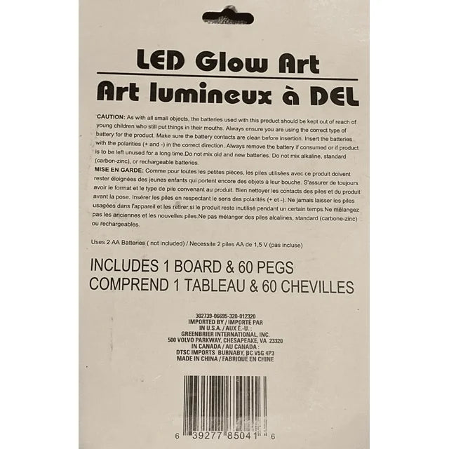 LED Glow Art (Like Lite Brite) 5.25"